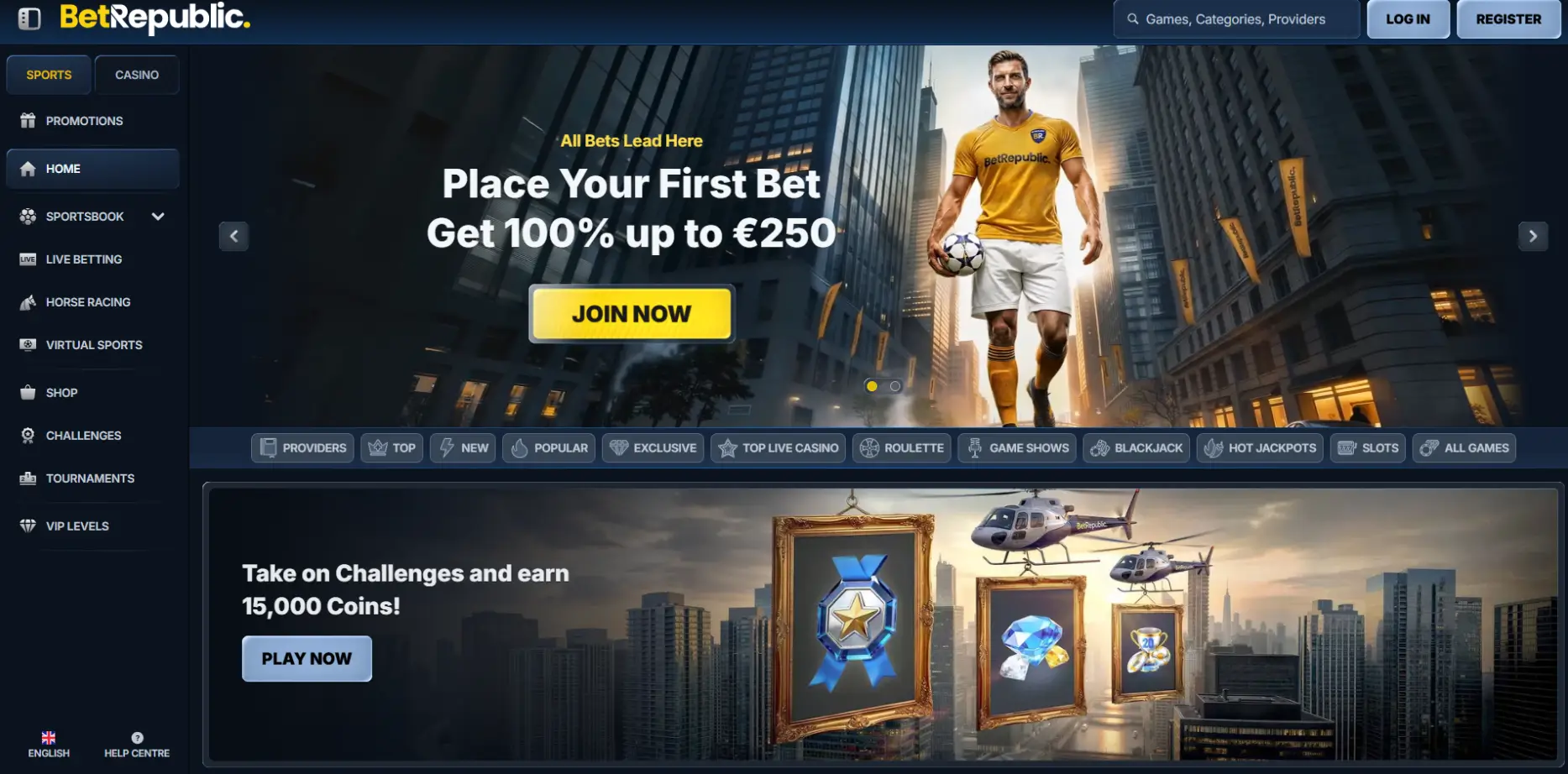 BetRepublic Casino screen