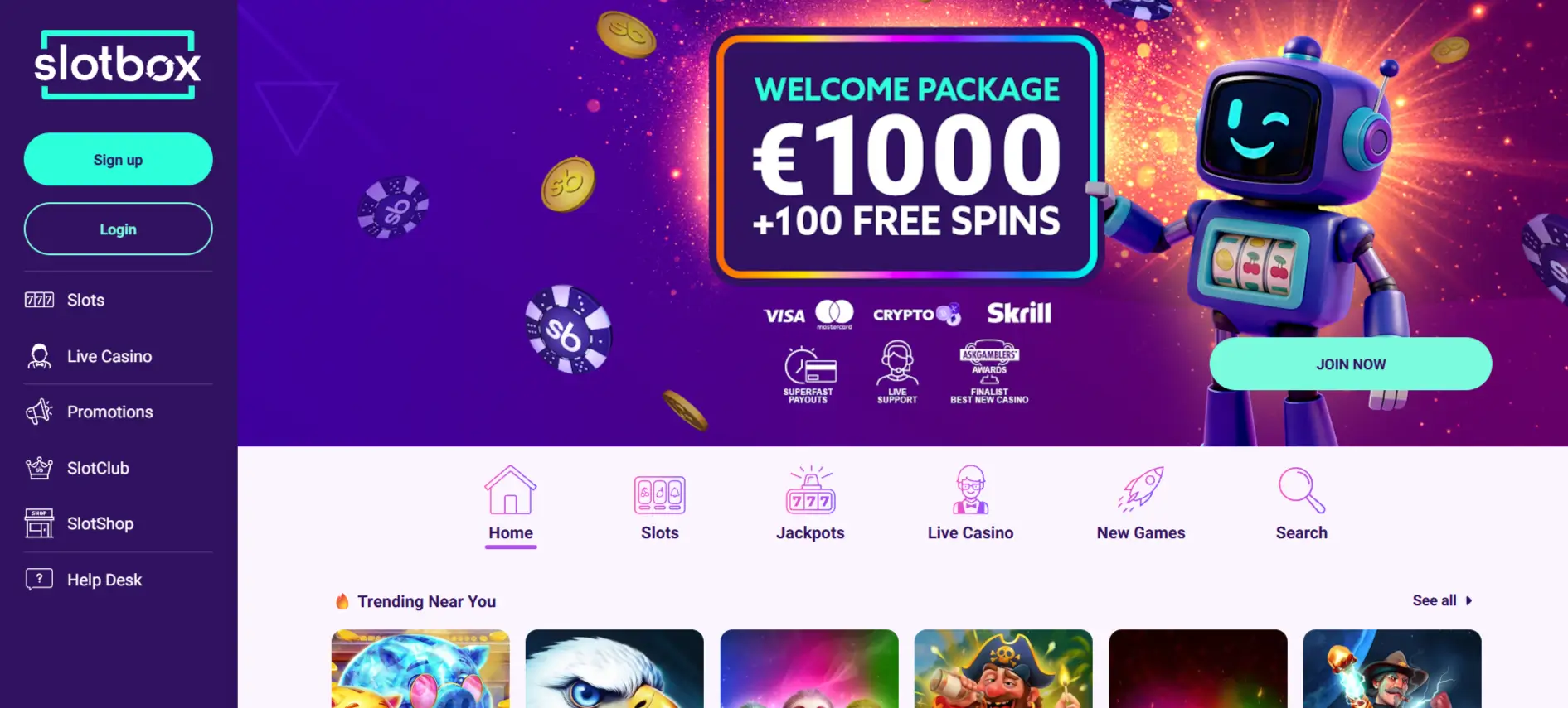 Slotbox Casino Screen